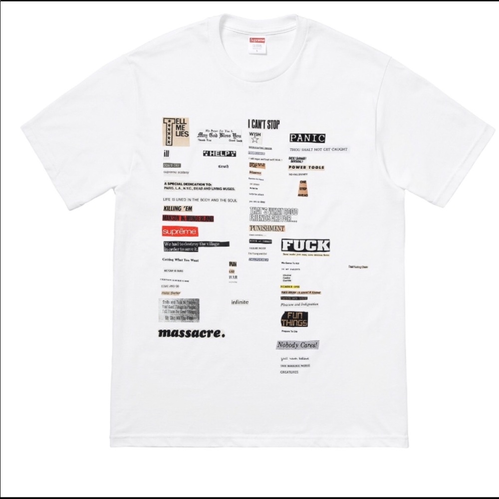 Brand new Authentic Supreme CutOuts Tee!